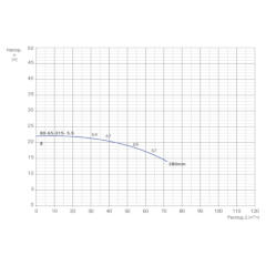 Консольно-моноблочный одноступенчатый центробежный насос тип NBWN 80-65-315-5,5/4 Гидравлические характеристики